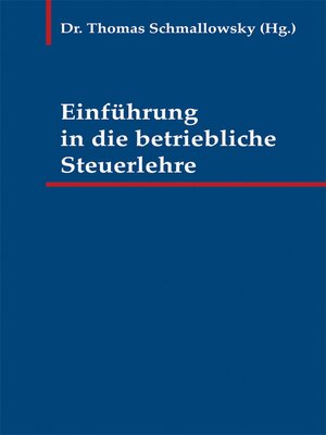 cover image of Einführung in die betriebliche Steuerlehre
